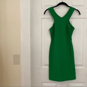 Bodycon stretch Green Mini racerback dress